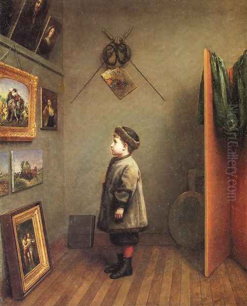 The Young Connoisseur Oil Painting by Robert M. Pratt