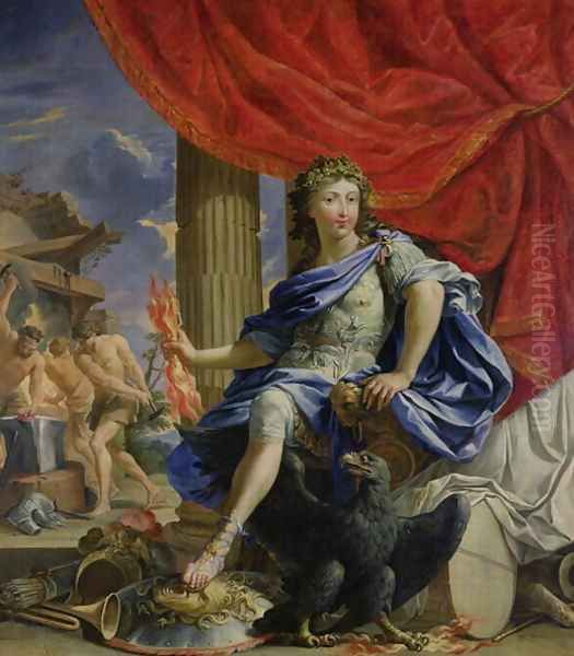 Louis XIV 1638-1715 as Jupiter Conquering the Fronde, 1648-67 Oil Painting by Charles Poerson