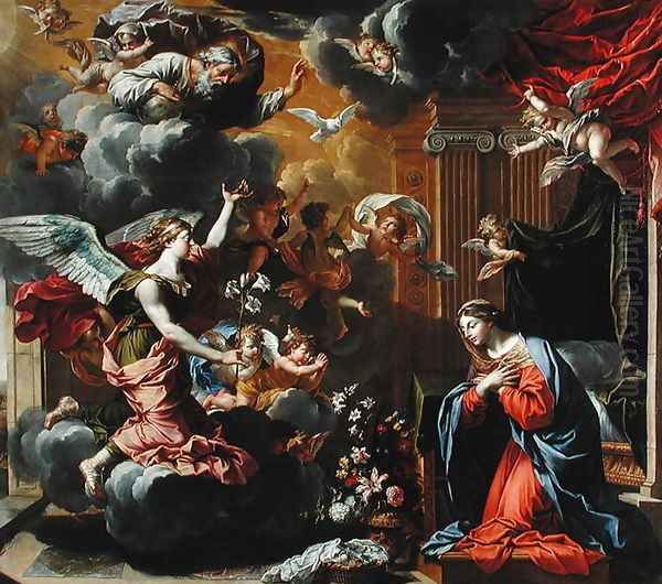 The Annunciation, 1651-52 Oil Painting by Charles Poerson