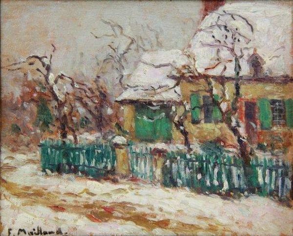 La Vallee Noire, 
Lamaison Des Epinges Sous La Neige Oil Painting by Fernand Maillaud