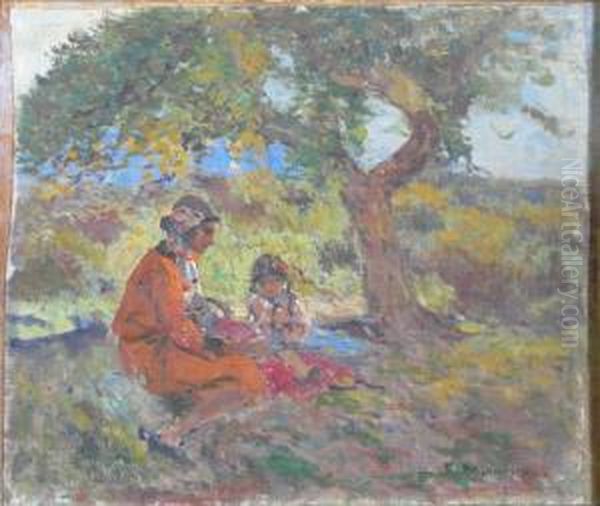 Underneath The Trees Oil Painting by Fernand Maillaud