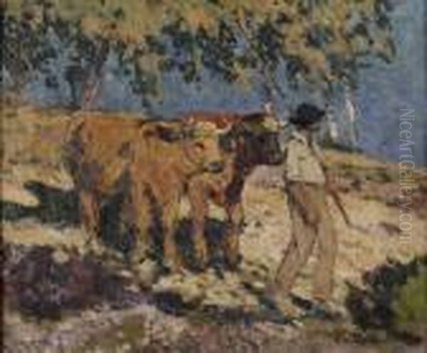 Home From The Fields Oil Painting by Fernand Maillaud