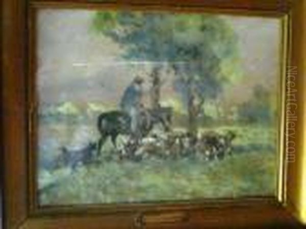 Berger A Cheval Oil Painting by Fernand Maillaud