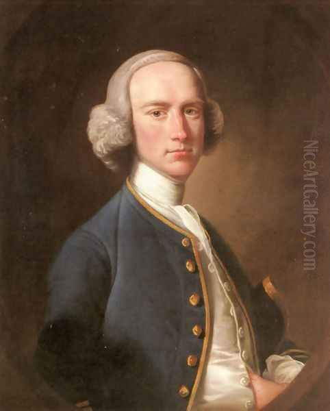 Portrait of George Hill, Sergeant At Law (1716-1808) Oil Painting by Henry Pickering