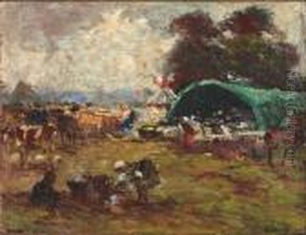 La Foire De Berthemaux Oil Painting by Fernand Maillaud