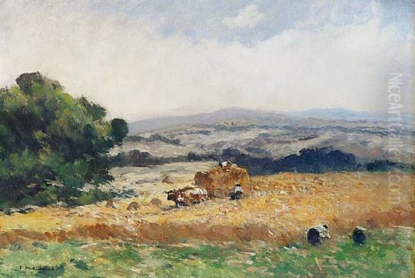 Moissonneurs En Creuse Oil Painting by Fernand Maillaud