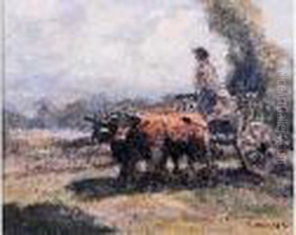 Paysan Sur Une Charrette Oil Painting by Fernand Maillaud