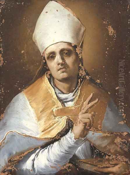 Saint Januarius Oil Painting by Giacomo del Po