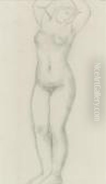 Nu Debout Oil Painting by Aristide Maillol