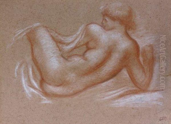 etude De Femme Nue Allongee Vue De Dos Oil Painting by Aristide Maillol