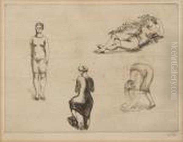 Studies Oil Painting by Aristide Maillol