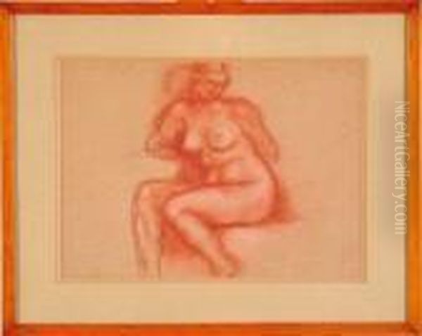 femmenue Assise Oil Painting by Aristide Maillol