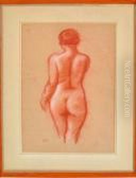 femme Nue Debout Vue De Dos  Oil Painting by Aristide Maillol