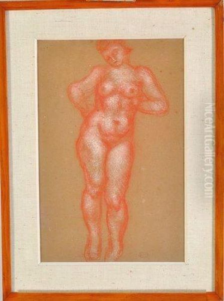 femme Nue Debout Oil Painting by Aristide Maillol