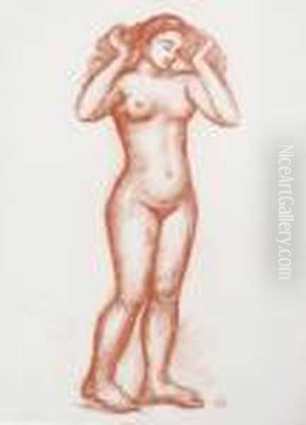 Femme Nue En Pied Oil Painting by Aristide Maillol