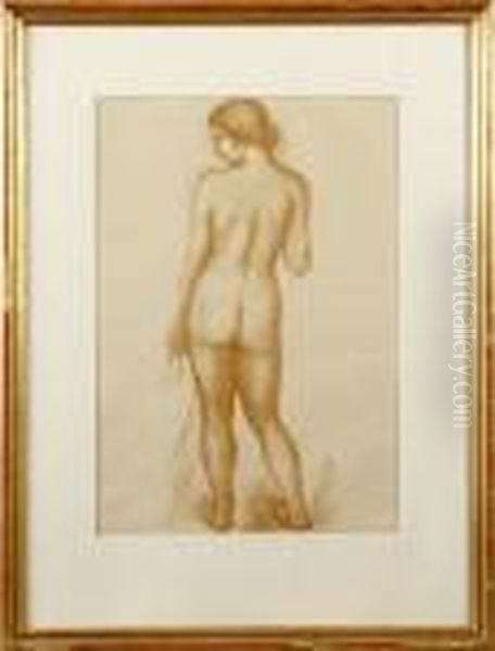 Nu Debouf Oil Painting by Aristide Maillol