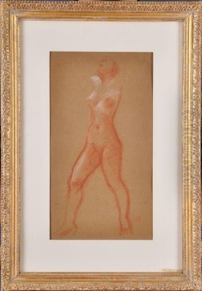 Standing Nude Oil Painting by Aristide Maillol