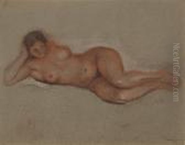 Reclining Nude Oil Painting by Aristide Maillol