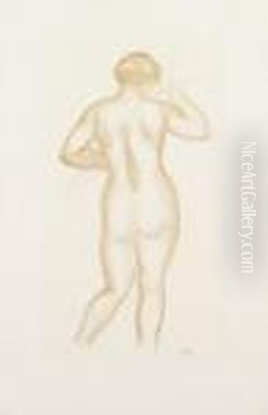 Femme Nue De Dos Oil Painting by Aristide Maillol