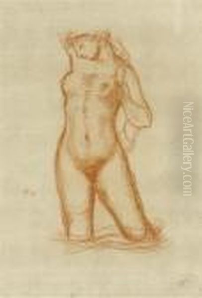 Female Nude Oil Painting by Aristide Maillol