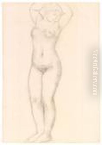 Nu Debout Oil Painting by Aristide Maillol