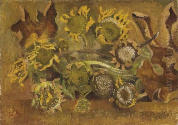 Les Tournesols Oil Painting by Aristide Maillol