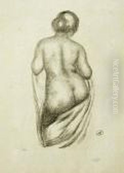 Femme De Dos Drapee Oil Painting by Aristide Maillol