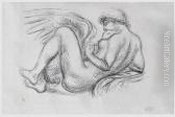 Leda Oil Painting by Aristide Maillol