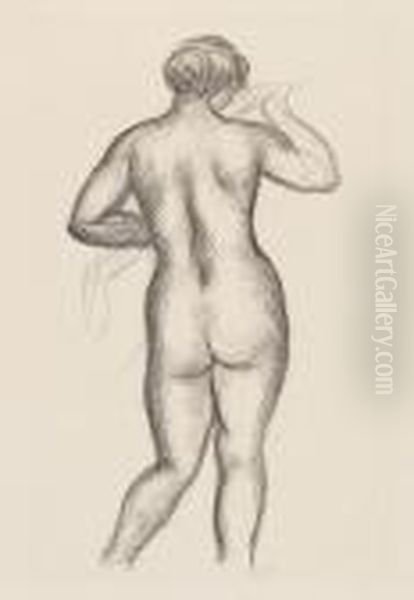 Femme Nue De Dos Oil Painting by Aristide Maillol