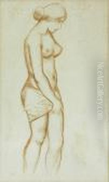 Femme Nue Oil Painting by Aristide Maillol