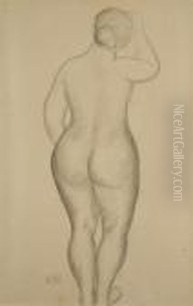 Femme Nue De Dos Oil Painting by Aristide Maillol