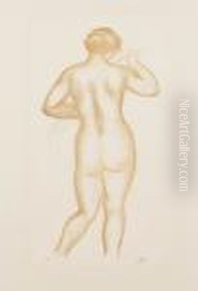 Femme Nue De Dos Oil Painting by Aristide Maillol