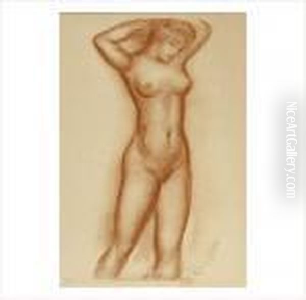 Nu De Femme, Vue De Face Oil Painting by Aristide Maillol