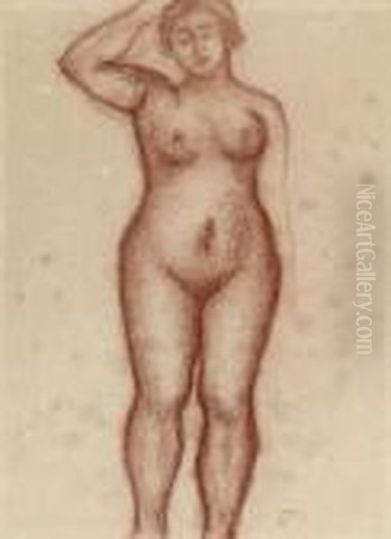 Femme Nue Oil Painting by Aristide Maillol