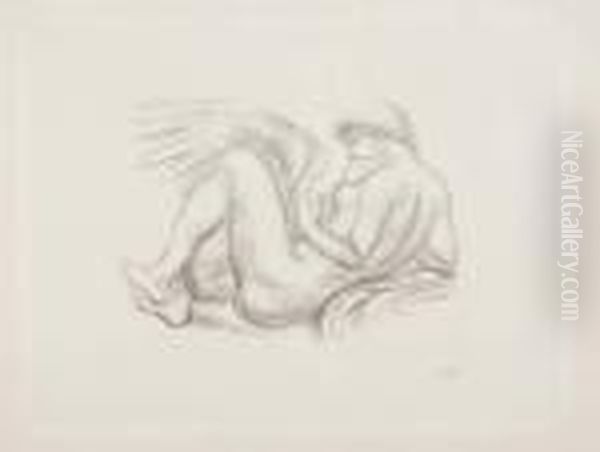 Leda Oil Painting by Aristide Maillol