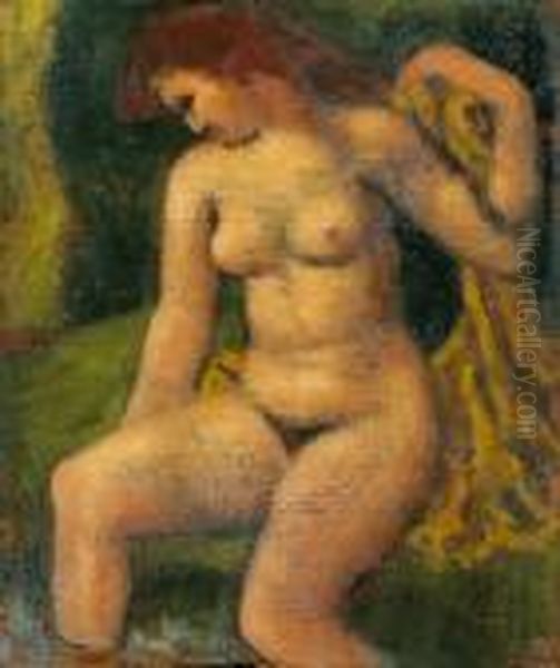 Nu Drape Oil Painting by Aristide Maillol