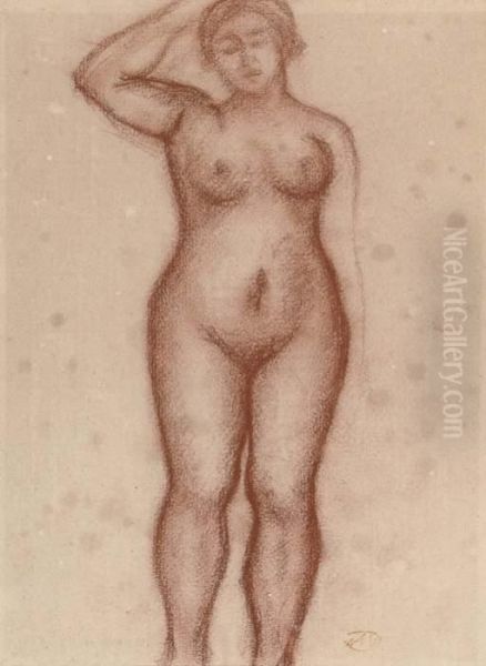 Femme Nue Oil Painting by Aristide Maillol