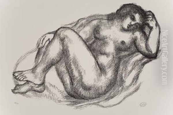 Epanouissement Oil Painting by Aristide Maillol