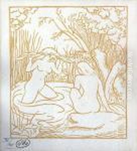 Bathers Oil Painting by Aristide Maillol