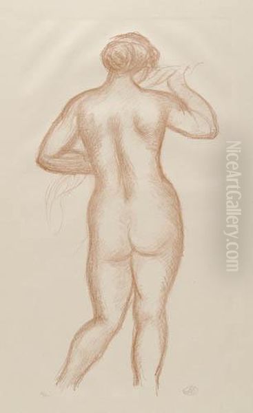 Femme Nue De Dos Oil Painting by Aristide Maillol