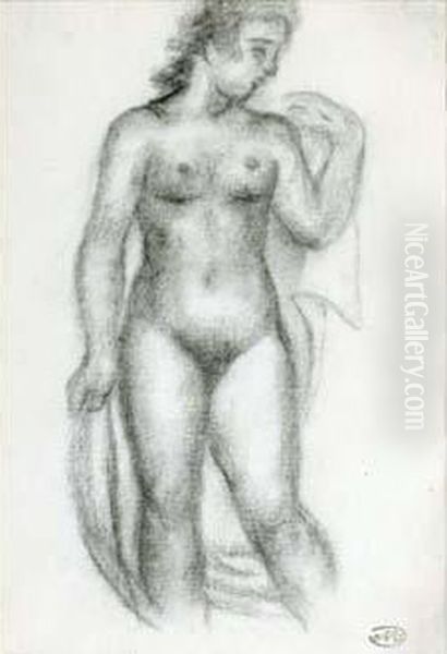 Baigneuse Debout Oil Painting by Aristide Maillol