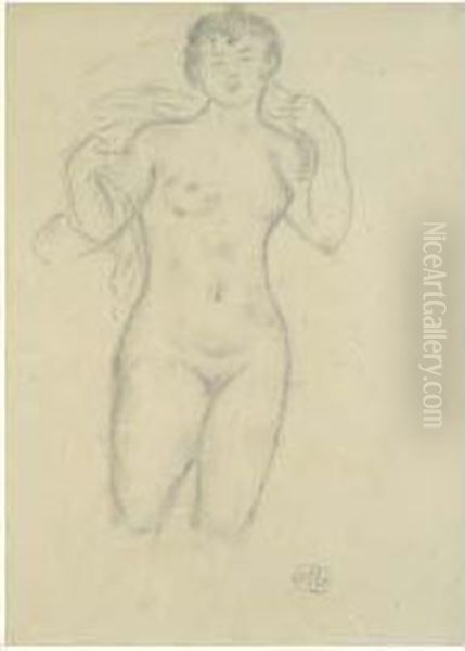 Jeune Fille Nue Au Chale Oil Painting by Aristide Maillol