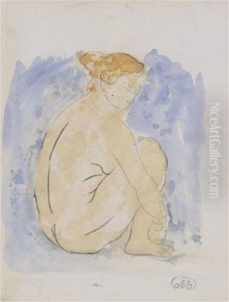 Femme Nue Oil Painting by Aristide Maillol