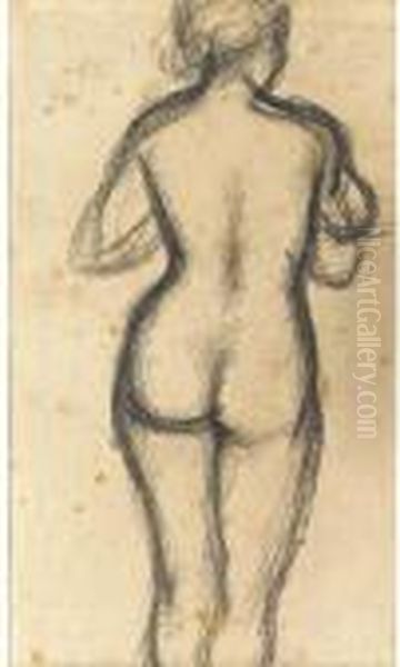 Dos Debout Oil Painting by Aristide Maillol