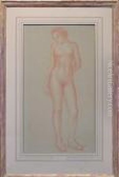 Standing Female Nude
Bears Monogram Oil Painting by Aristide Maillol