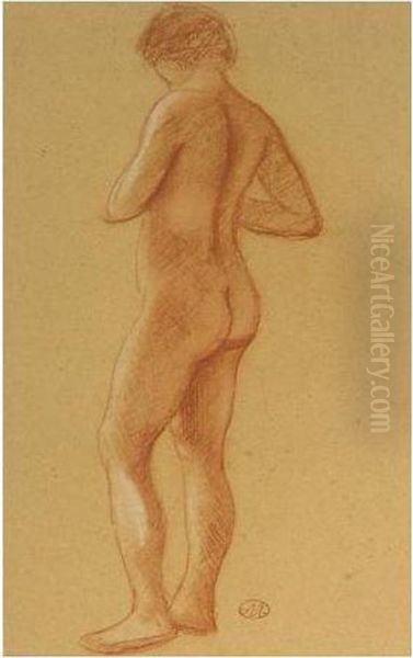 Dina Debout De Dos Oil Painting by Aristide Maillol