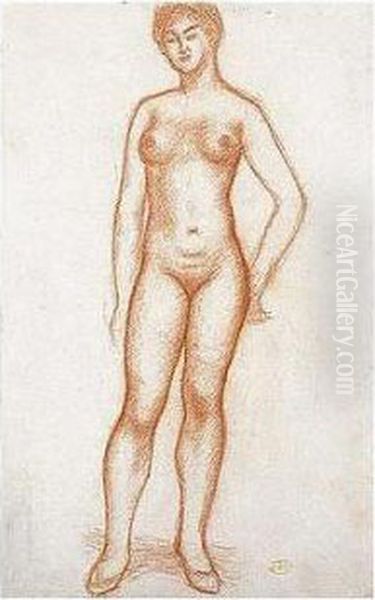 Jeune Fille Debout Oil Painting by Aristide Maillol