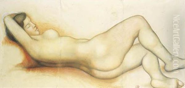 Nu Allonge Oil Painting by Aristide Maillol