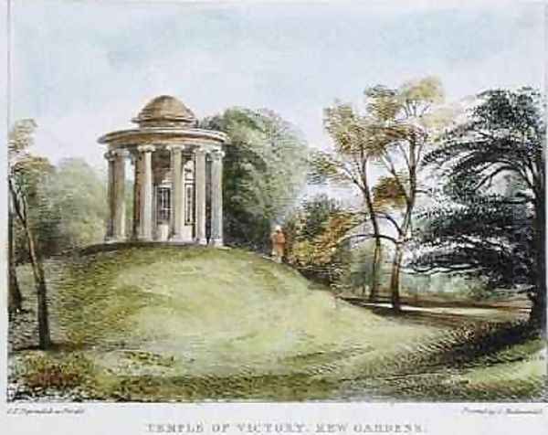 Temple of the Sun, Arboretum, Kew Gardens, plate 20 from Kew Gardens A Series of Twenty-Four Drawings on Stone, engraved by Charles Hullmandel 1789-1850 published 1820 Oil Painting by Papendiek, George Ernest