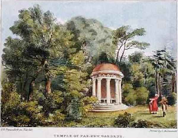 Temple of Pan, Kew Gardens, plate 12 from Kew Gardens A Series of Twenty-Four Drawings on Stone, engraved by Charles Hullmandel 1789-1850 published 1820 Oil Painting by Papendiek, George Ernest